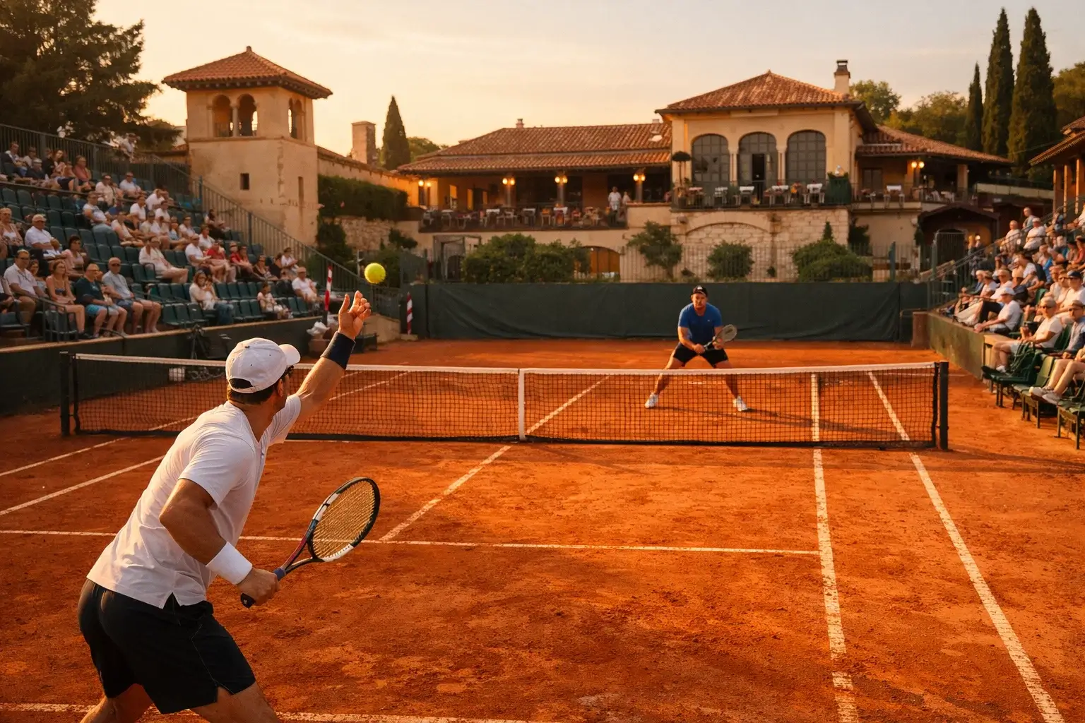 Torneo ATP 500 con ambiente íntimo y pista de tierra batida europea